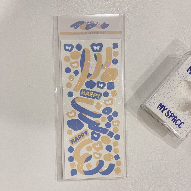 Galicici Đán Sequin Bear Sticker / Digital Letter Sticker