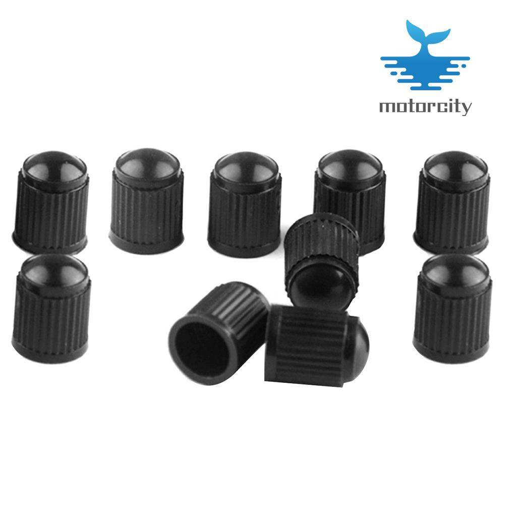 10x Car Bicycle Tire Valve Caps Plastic Valve Stem Dust Caps with Seal Ring