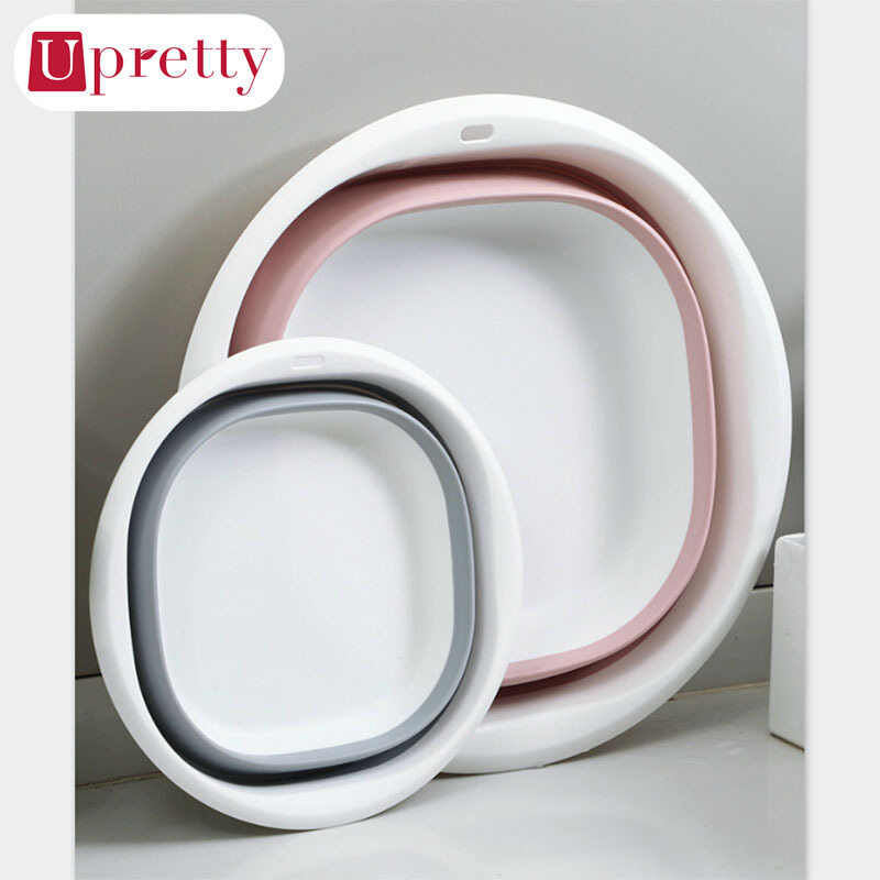 Upretty Plastic Folding Basins Portable Wash Basins Folding Laundry Tub Bathroom Kitchen Accessories Travel Folding Wash Basin