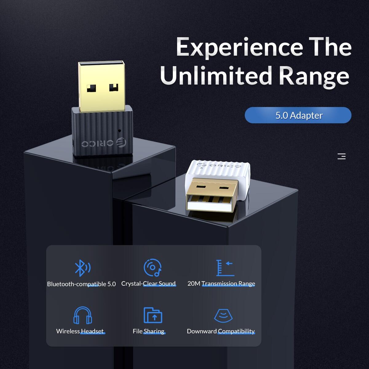 ORICO USB Bluetooth 5.0 Bộ Chuyển Đổi Thiết Bị Ngoại Vi Chuột Không Dây Mini Bộ Phát Nhạc Thiết Bị Thu Nhận Âm Thanh Cho Loa Máy Tính Chuột Máy Tính Xách Tay