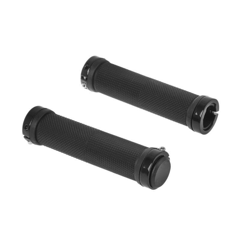 1 Pair Cycling Bike Handlebar Black Lock On Bicycle Handle Grips Road MTB BMX