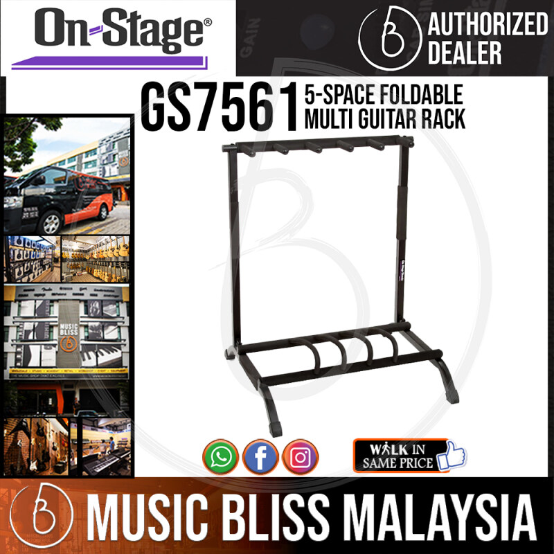 On-Stage GS7561 5-Space Foldable Multi Guitar Rack (OSS GS7561) Malaysia