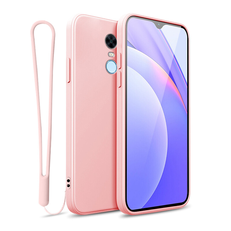 YBD case For Xiaomi Redmi 5 Plus Accurate camera hole protection Casing ,Thin Soft Liquid Silicone Cover Candy Color Cases with free phone Lanyard