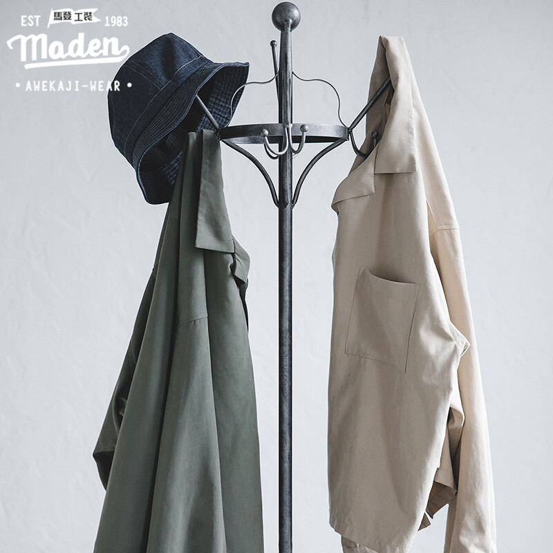 Maden brand tooling style male young gentleman American casual Cuban collar long-sleeved shirt Japanese street style loose peach skin V-neck male simple shirt