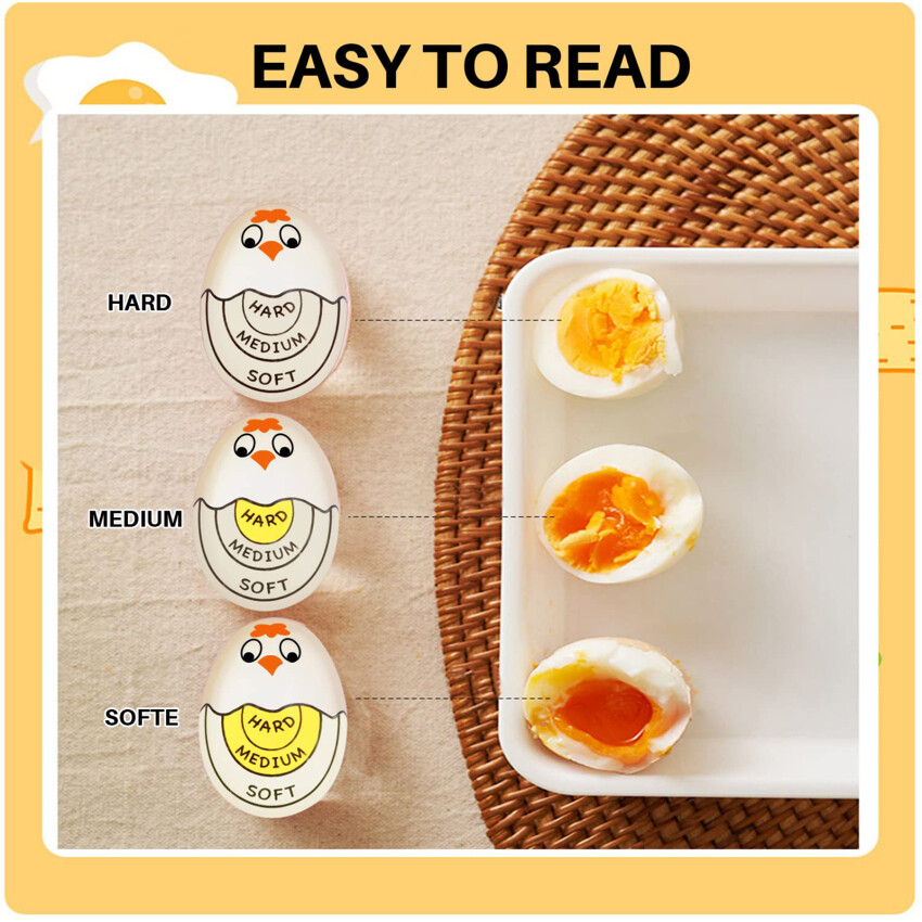 Egg Timer Color-Changing For Boiling Eggs Soft Hard Boiled Egg Perfectly Every Time No BPA Safe Easy-To-Read And Fun No More Guesswork