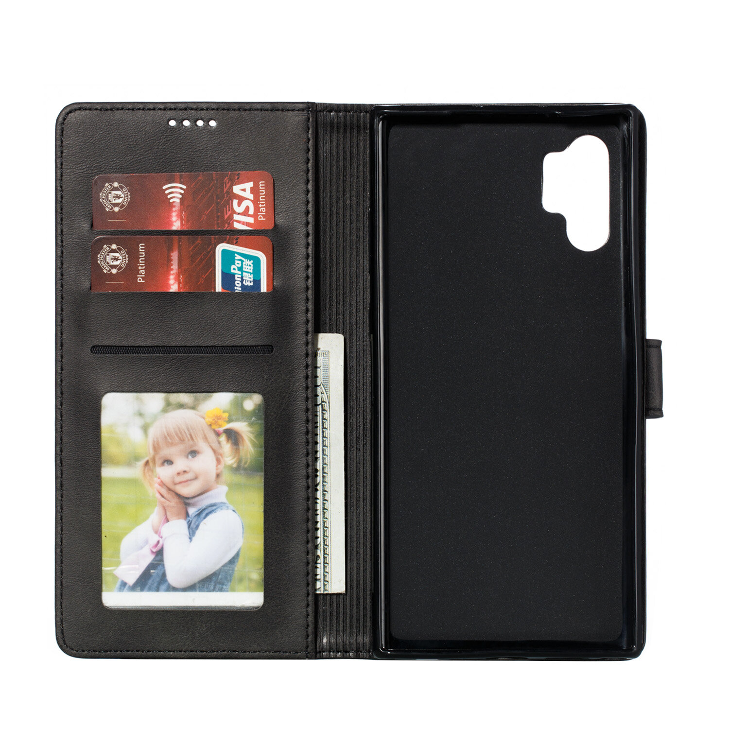 Dành Cho Samsung Galaxy Note 8/Note 9/Note 10/Note 10 Plus Note 10 + Ốp Lật Từ Tính Bao Da Điện Thoại, Có Khe Cắm Thẻ Đứng
