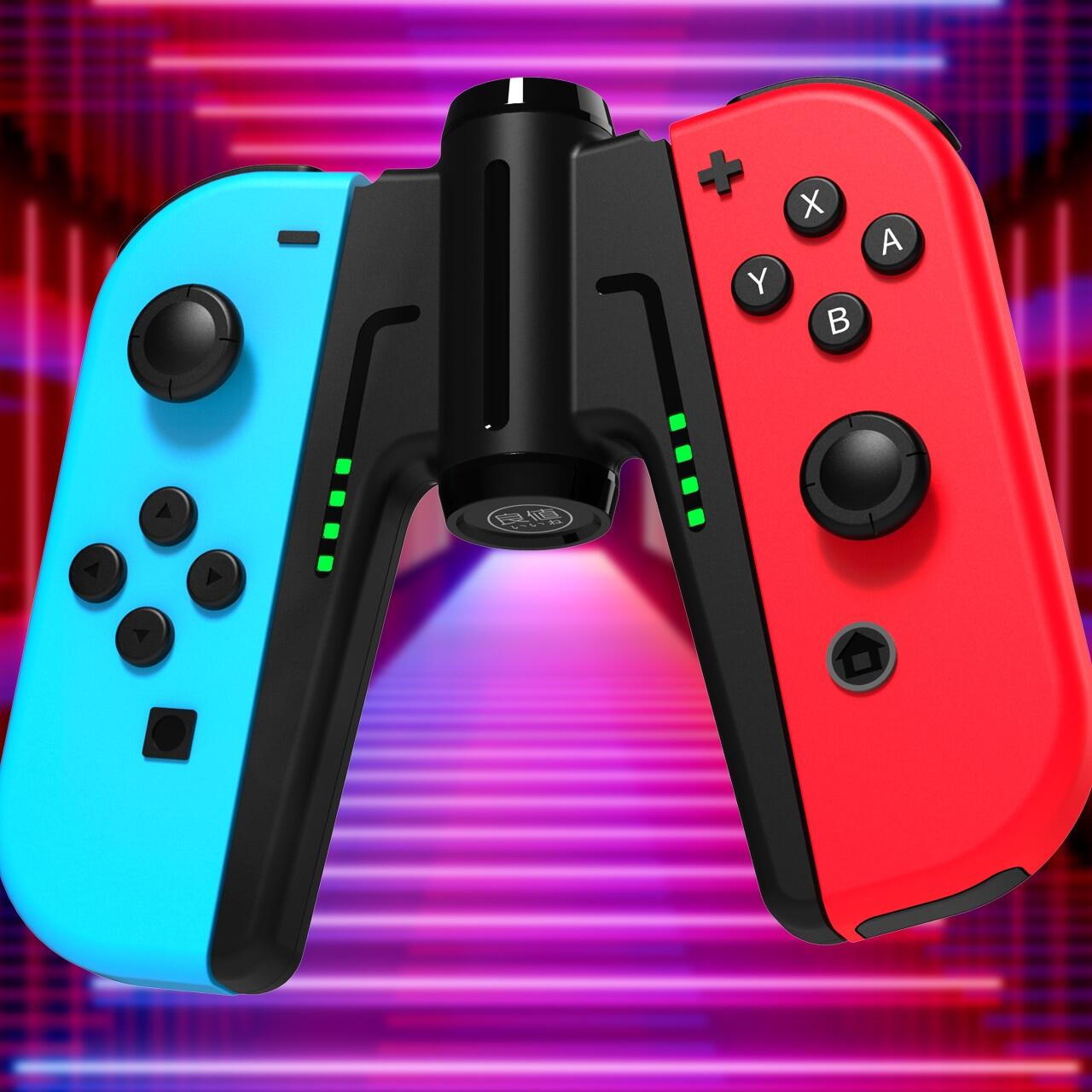 IINE Tay Cầm Sạc Joypad Đế Sạc Hình Cầu Tương Thích Nintendo Switch/Switch OLED Joycon