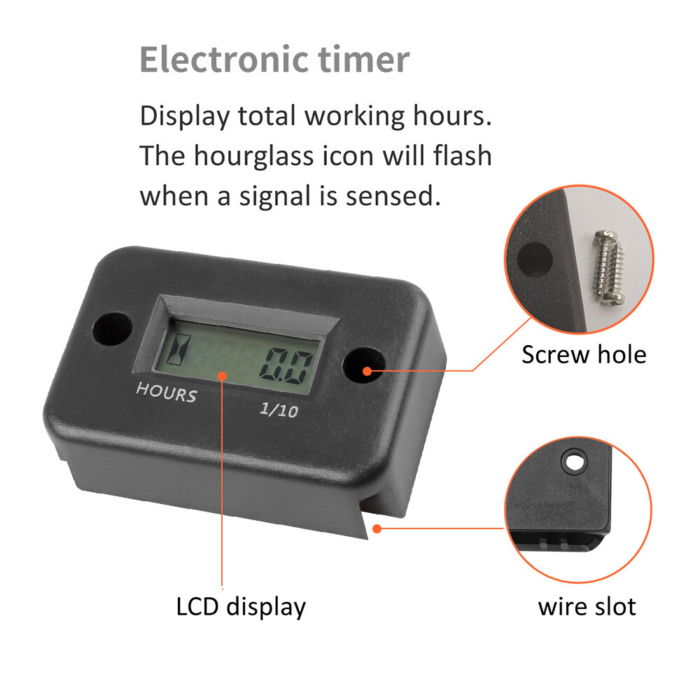 LCD không thấm nước kỹ thuật số Đồng hồ đo vòng tua máy truy cập cho ATV Xe máy cụ