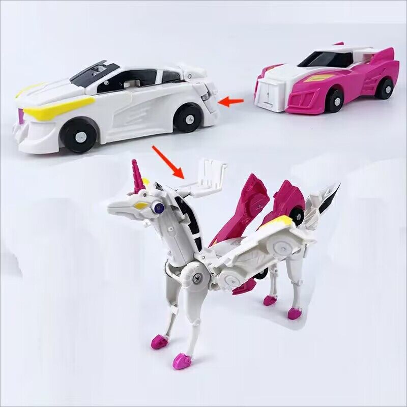 Hello Carbot Unicorn Mirinae Prime Unity Series Transformation Transforming Collision Combination Action Pull Back Robot Car Toy Vehicle Transformer Children's Birthday Gift