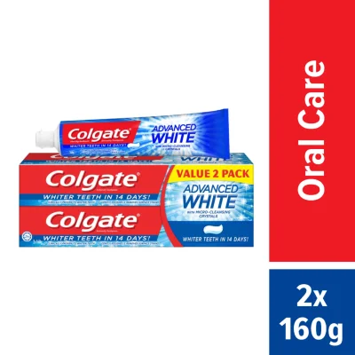 Colgate Advanced White Whitening Toothpaste Valuepack 160g x 2