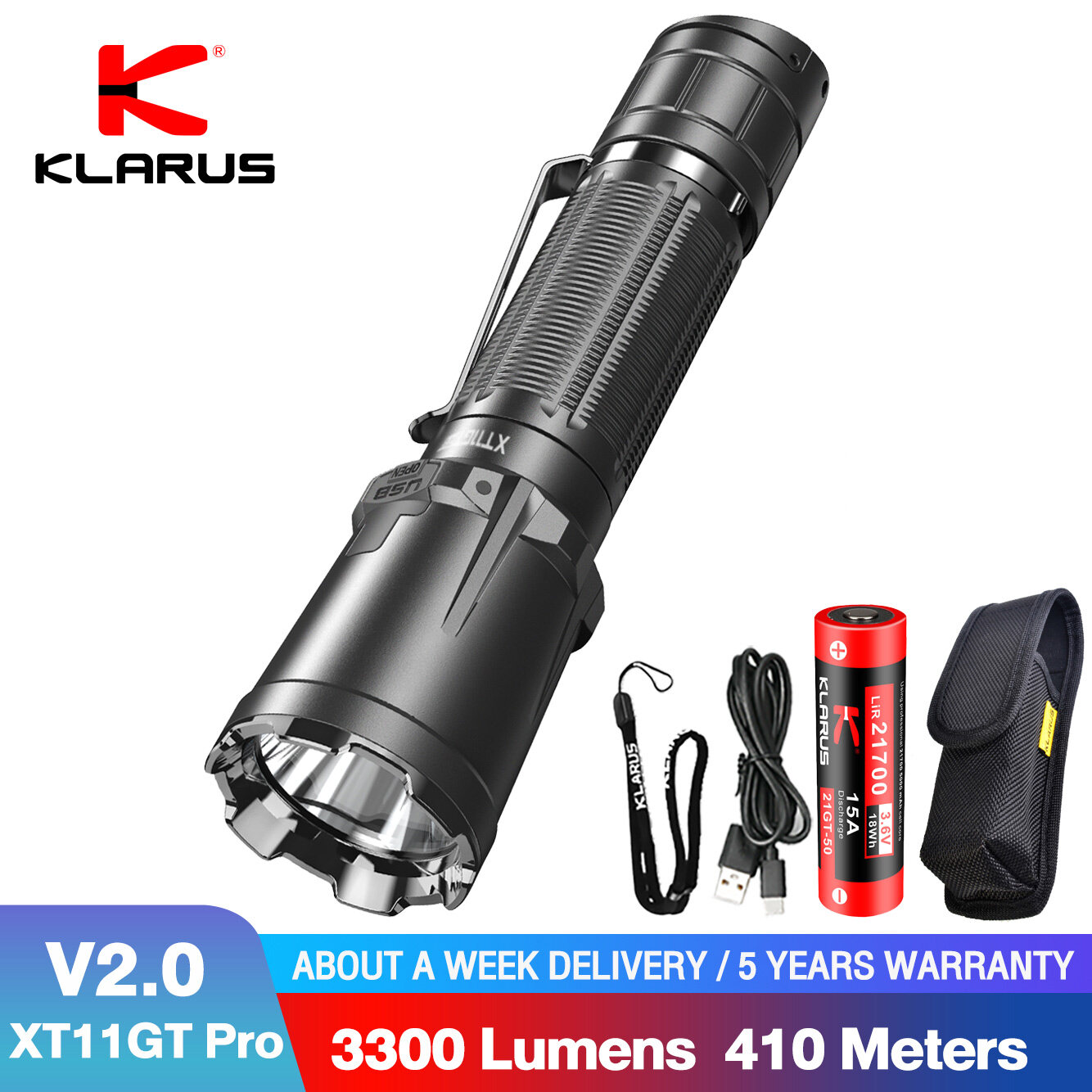 (5 years warranty) Super Bright Tactical Flashlight High Lumens led
