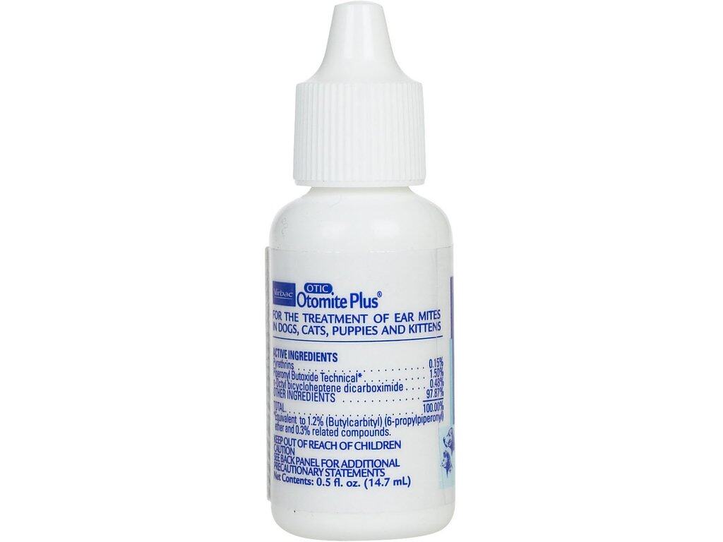 Virbac Otomite Plus / Zoetis Eradimite Ear Mite Treatment for Cats