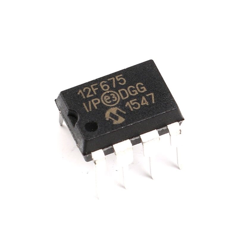 5PCS New Original PIC12F675-I/P PIC12F675 8-bit Flash Microcontroller Chip IC Direct Insert Package DIP-8
