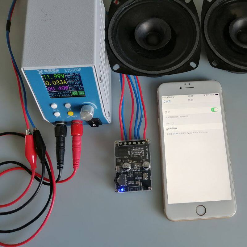 XY-P40W Bluetooth Digital Amplifier Board Audio Receiver Stereo Wireless No Remote Control Bare Metal 30/40W 12/24V