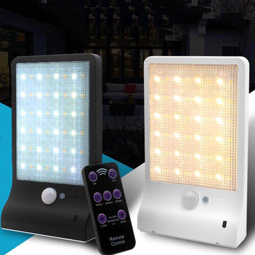 ĐẦU 48LED Đèn năng lượng mặt trời Con Người cảm ứng Ngoài Trời chống nước đèn đường Đèn tường