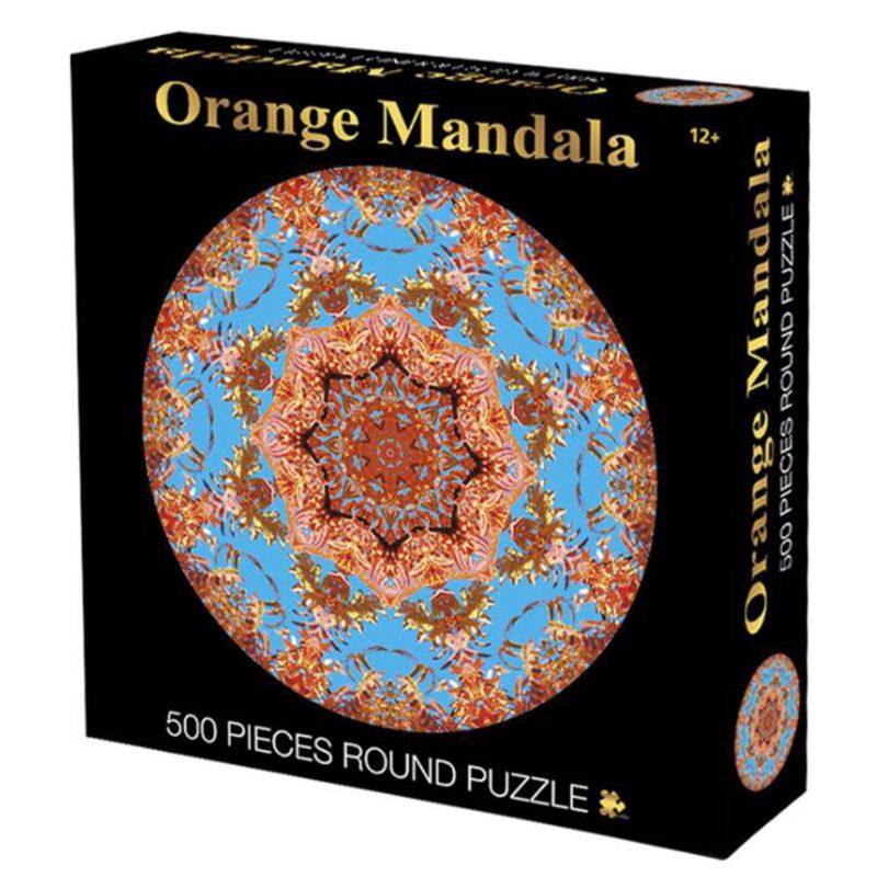 500/1000ชิ้น Mandala Windmill ปริศนาจิ๊กซอว์รอบสแควร์รูปภาพผู้ใหญ่สื่อการสอนทำมือสำหรับเด็กของเล่น