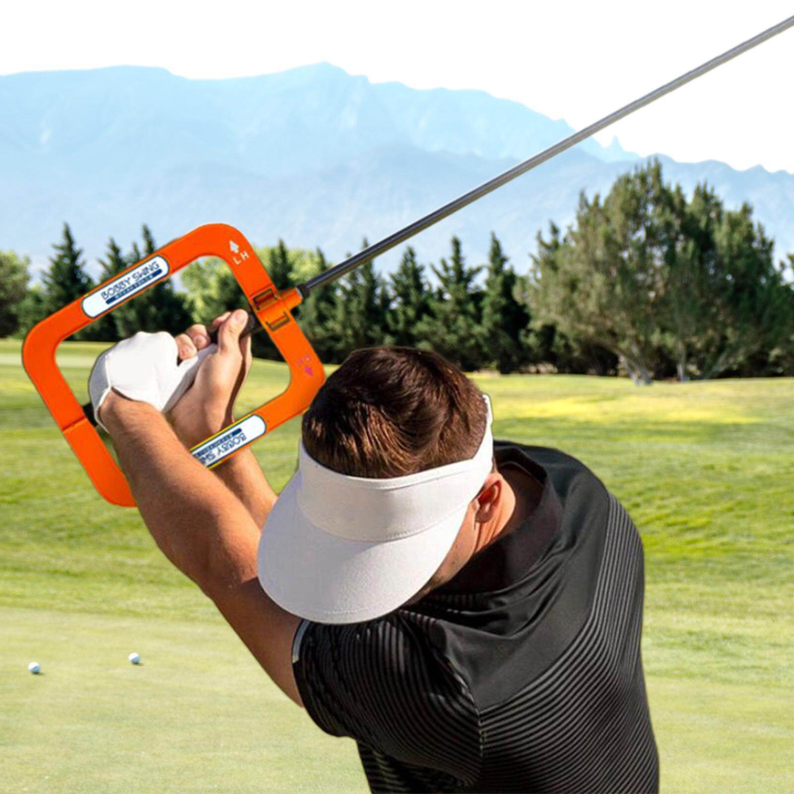 ZYMOON Portable Golf Swing Trainer Improving Swing Plane Swing Arm Correct Swing Training Aid for Golfer Men Women Beginners Sports Indoor