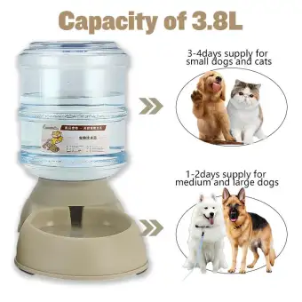 3 8l Adjustable Automatic Pet Feeder Drinking Fountains Large