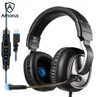 headset with noise cancelling microphone lazada