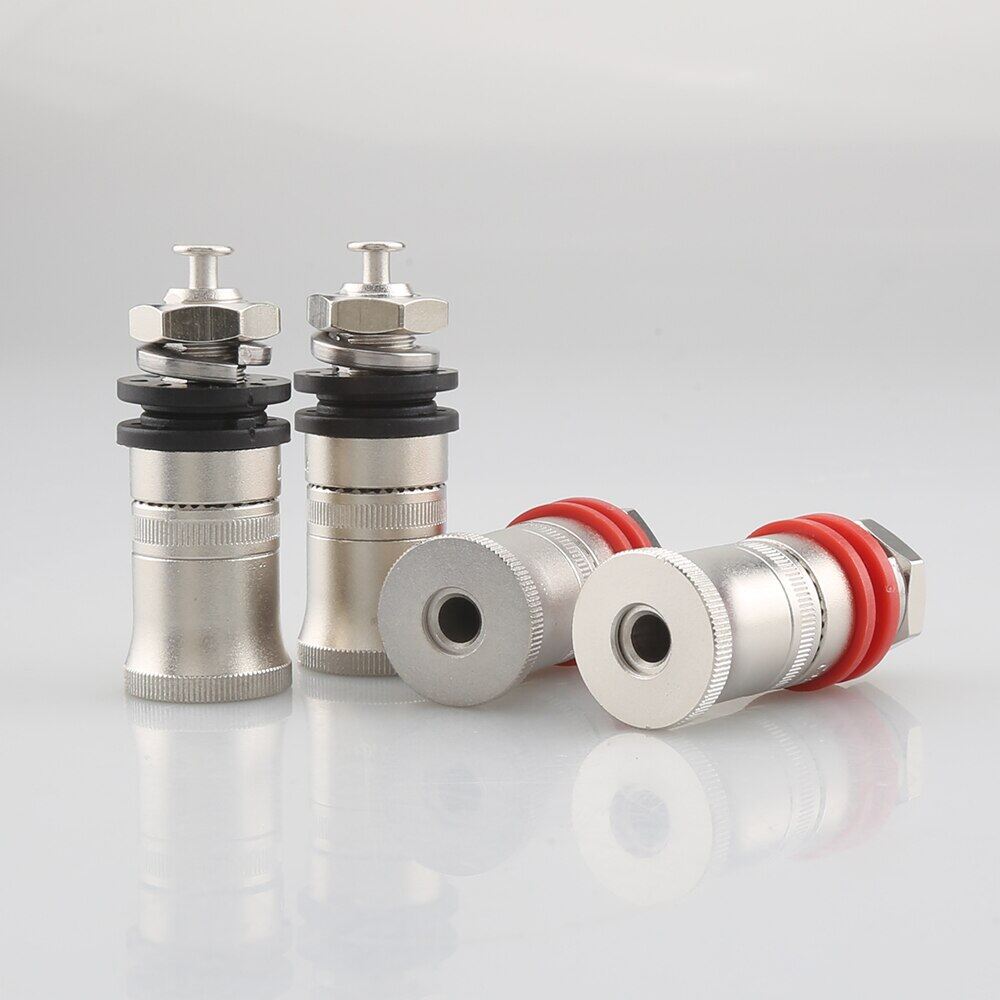 High Quality CMC Rhodium Plated Speaker Amplifier Binding Post Terminal Banana Plug Socket Output Connector Hifi Audio DIY