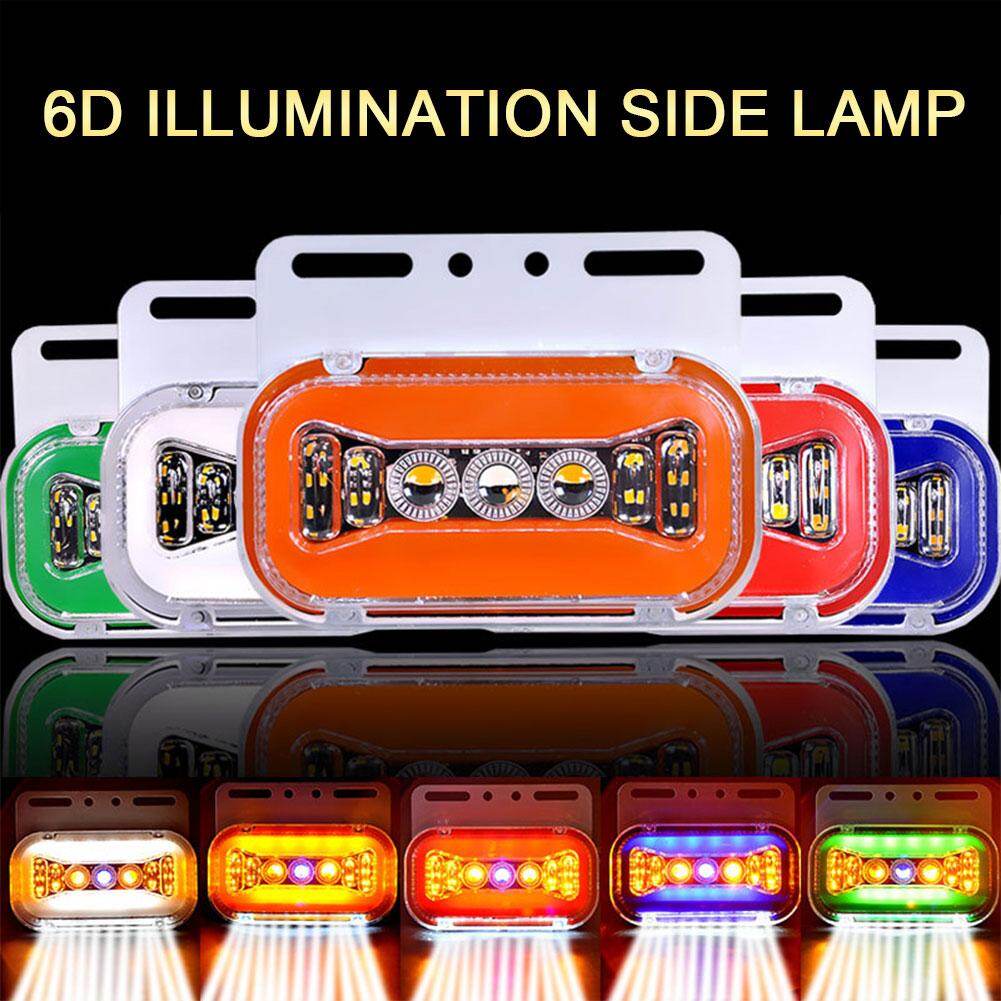 Racingcar 1PC 24V LED Car Truck Side Marker Lights External Signal Indicator Lamp Warning Tail Light