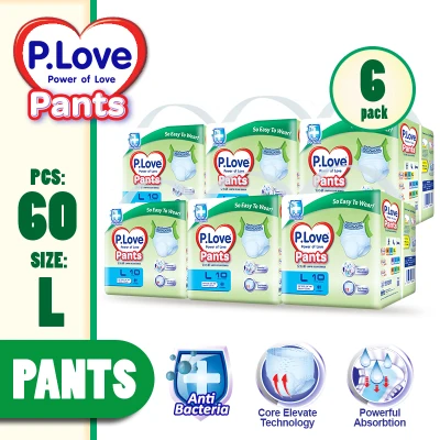 P.Love Adult Pants L10 / M10 / XL8 x 6 Packs