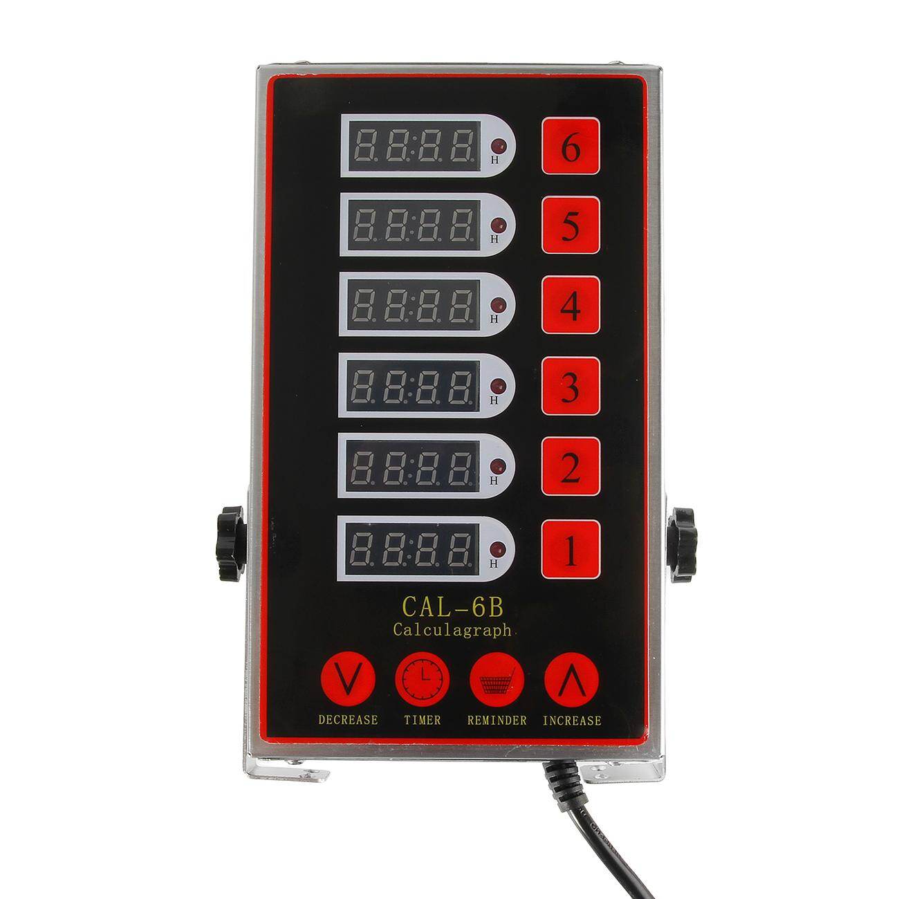 6 Channel Digital Timers Cooking Count Sleep Countdown Clock Digital Screen Kitchen Cooking Timer Square Lazy