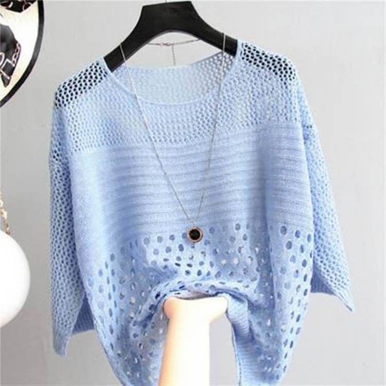 hollow early autumn sweater sweater head thin section base blouse shirt women