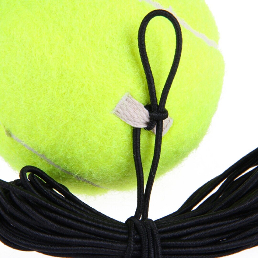 BOKALI 1PCS Rubber Woolen Trainer Tennis Ball With String For Single Practice Training