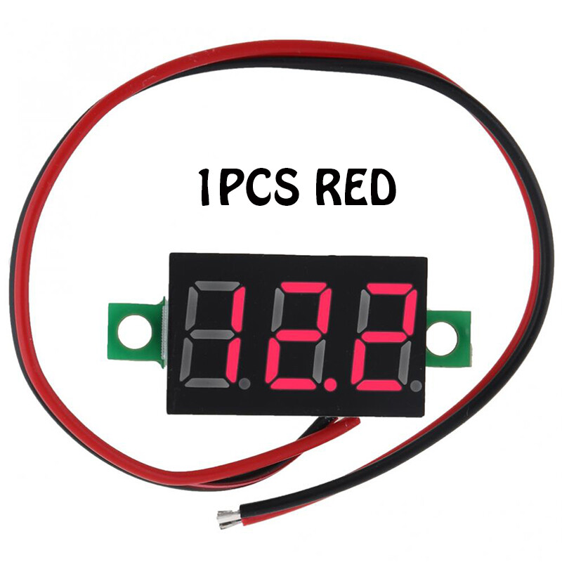 1pcs/3pcs 0.36 inch dc 4.5v-30v voltmeter digital display two wire voltmeter head for motorcycle voltage meter