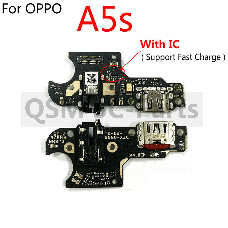 For Oppo A5S Micro USB Board Charger Connector Microphone USB