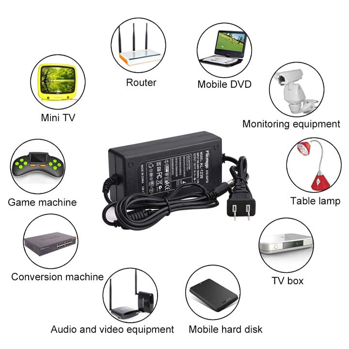 Nguồn 12v 5a adapter ( loại liền dây)