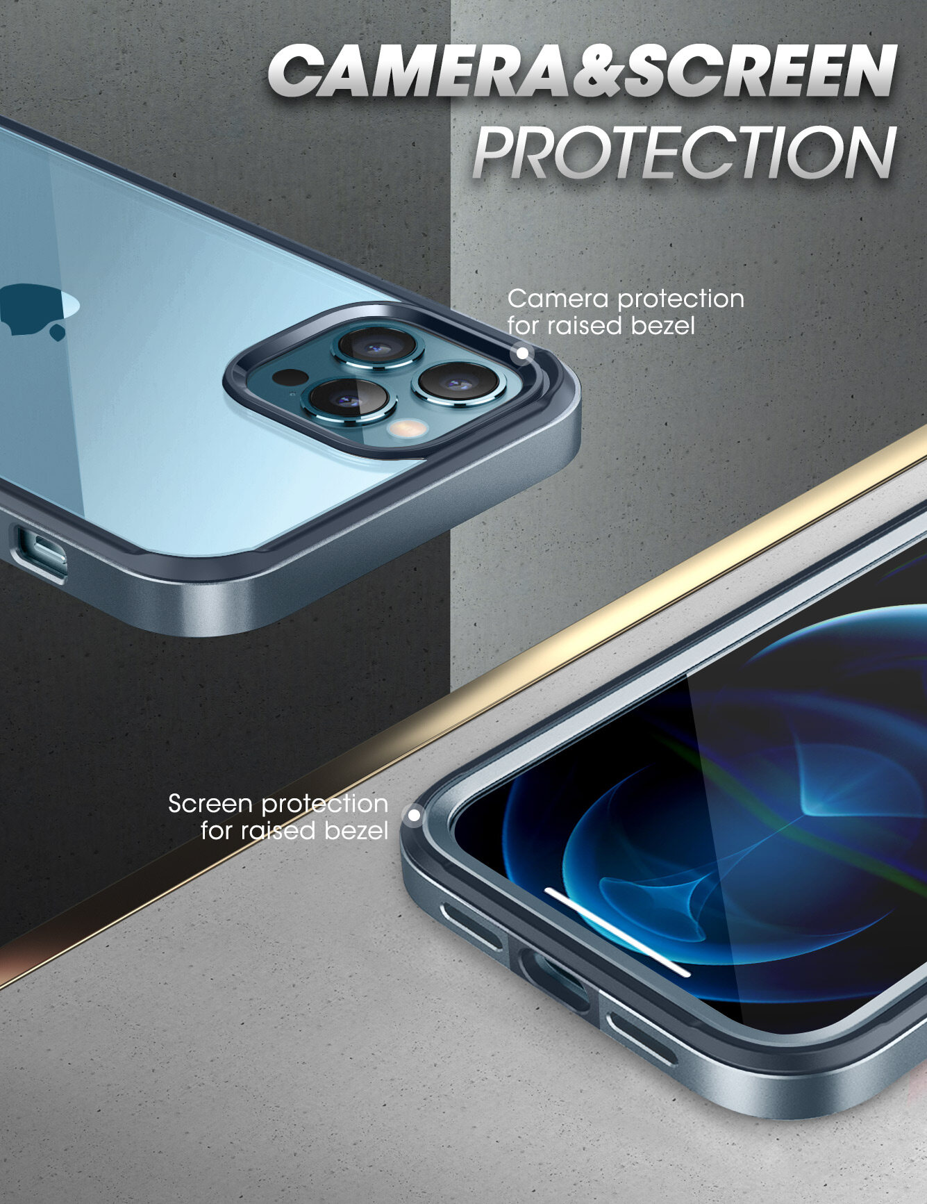 SUPCASE Ốp Lưng Sê-ri UB Edge Pro Cho iPhone 13 Pro 2021 Ốp Bảo Vệ Trong Suốt Khung Mỏng Phát Hành 6.1 Inch Có Bảo Vệ Màn Hình Tích Hợp