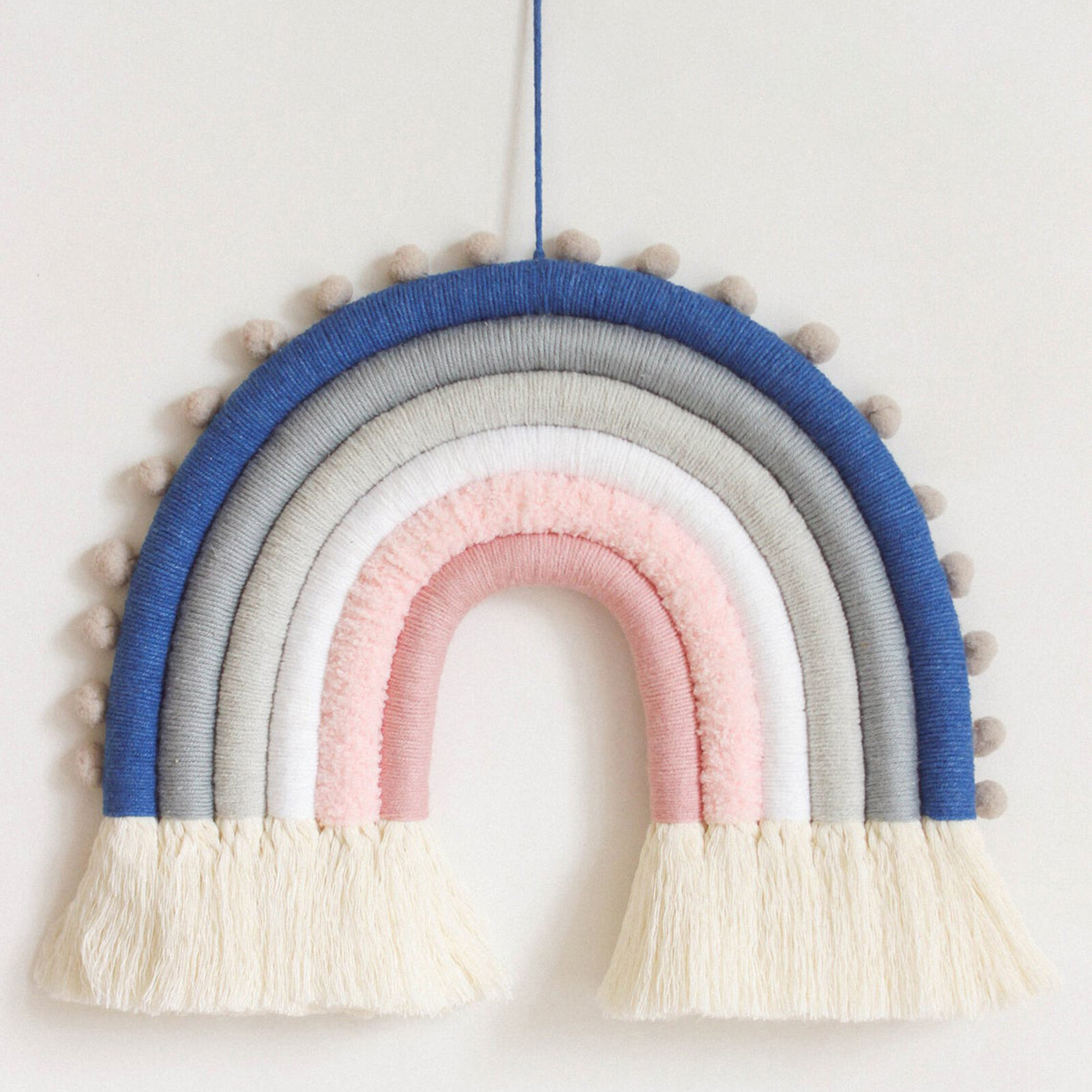 JAREDQ Nice-looking Tapestry Pendant Fine Workmanship Cotton Rope Compact Delicate Rainbow Hanging Tapestry for Home Hanging Pendant Nice-looking