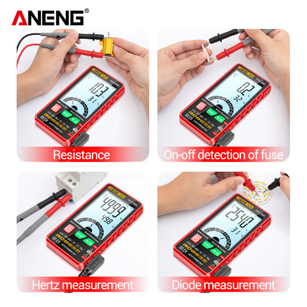 Fdikou ANENG 616 Large Screen Backlight Digital Multimeter 6000 Counts Ultra Thin Intelligent AC DC Voltage Current Multímetro TestTool