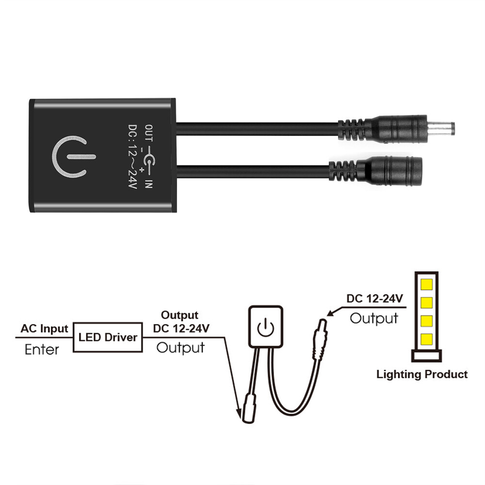 Công Tắc Tự Động 12V 24V DC Công Tắc Cảm Biến Hồng Ngoại Vẫy Tay Chuyển Động Qua Kính Cho Sản Phẩm Đèn LED