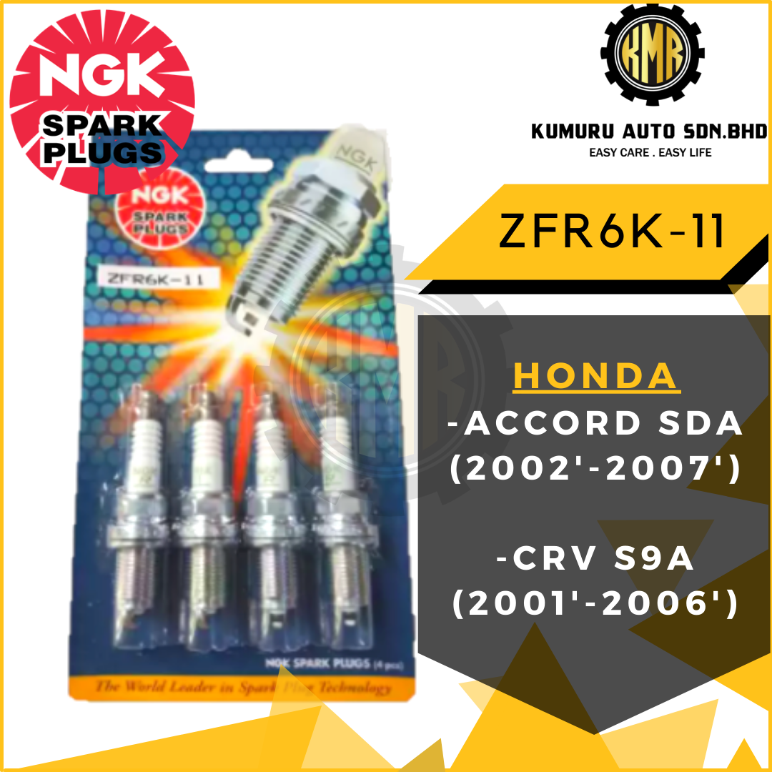 NGK HONDA ACCORD SDA, CRV S9A SPARK PLUG - NGK ZFR6K-11 (1 SET / 4 PCS ...
