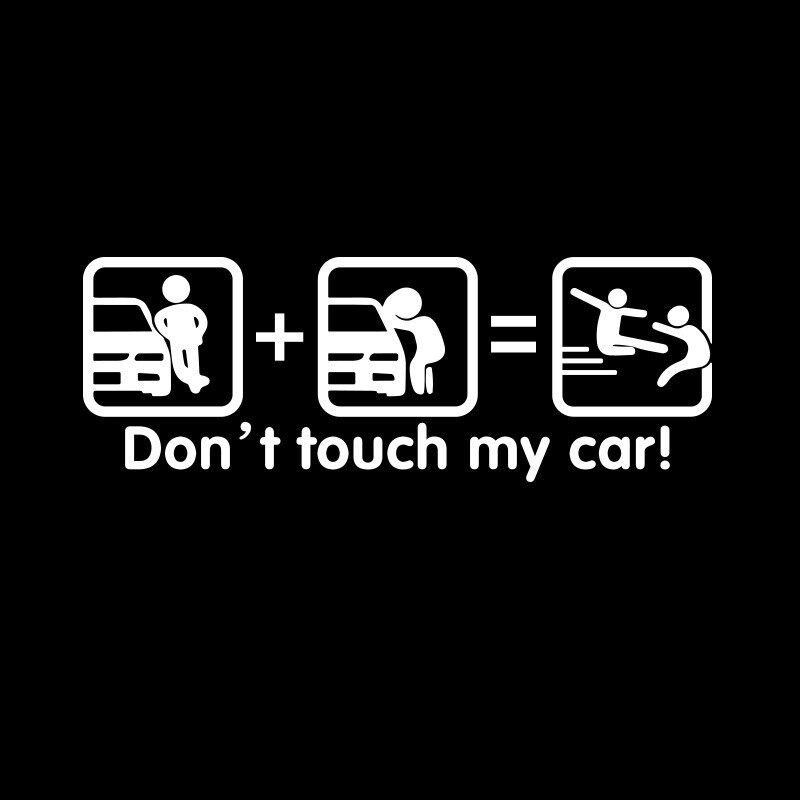Don't touch my car ! Car Personalized Reflective Cartoon Stickers