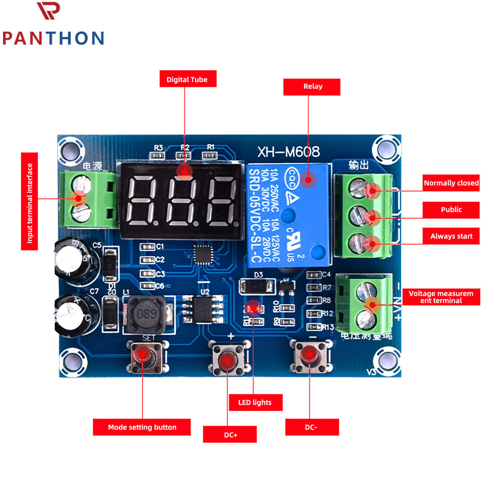 PANTHON XH-M608 Battery Charging and Discharging Module Undervoltage Overvoltage Protection Timing Charging and Discharging Module