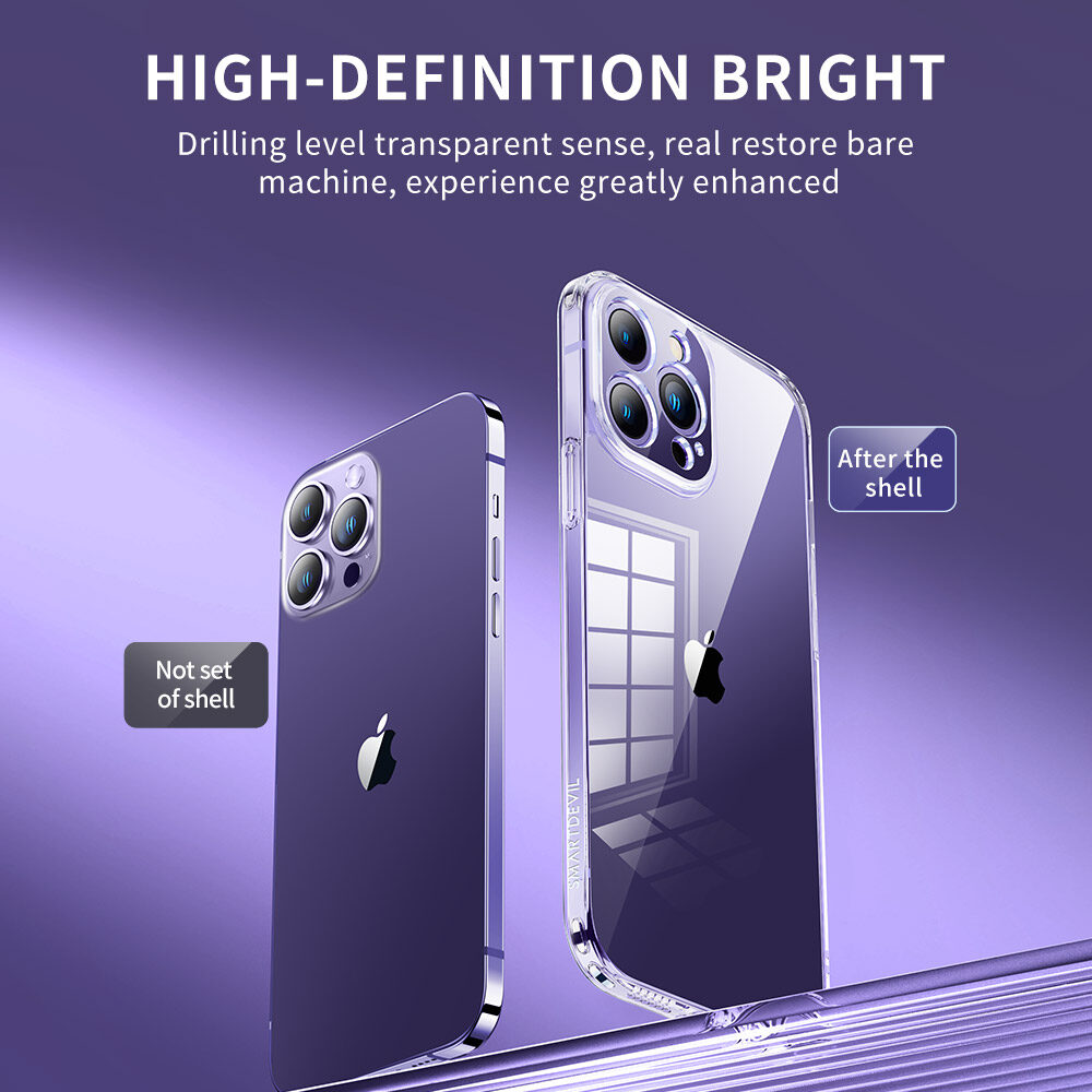 Smartdevil kính trong Ốp điện thoại cho Iphone 14 Pro Max trường hợp iPhone 15 Pro Max iPhone 15 PRO iPhone 15 cộng với iPhone 14 PRO iPhone 14 cộng với nhựa TPU mềm biên giới Ống kính bảo vệ chống bám vân tay bảo vệ Bìa