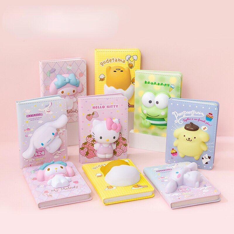 Máy tính xách tay Kawaii Sanrio Mini Giải nén máy tính xách tay dễ thương sáng tạo màu trang giải nén Sổ tay máy tính xách tay cho biethday Quà Tặng