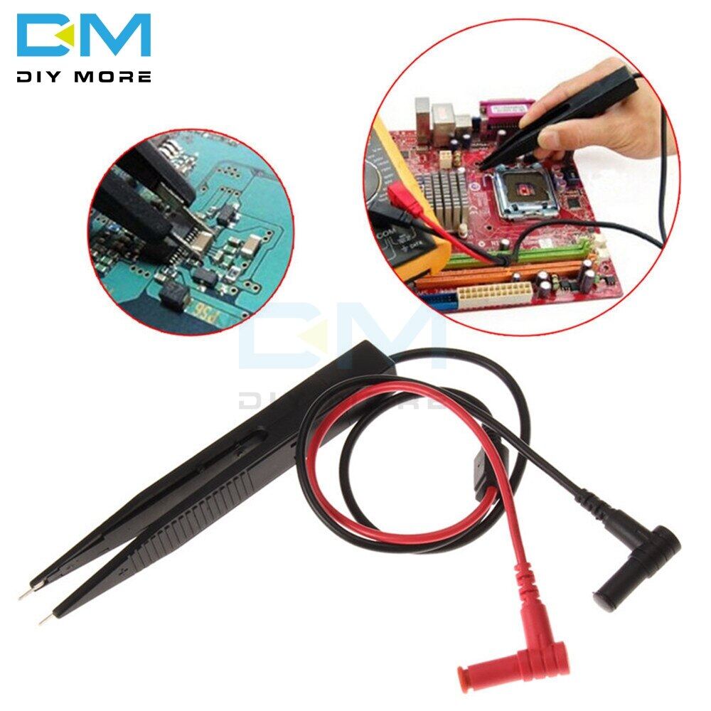Seasboat kẹp kiểm tra cuộn cảm smd nhíp thăm dò, 250v cho điện trở vạn năng đầu dò kẹp đồng hồ đo tụ điện để đo các thành phần smd
