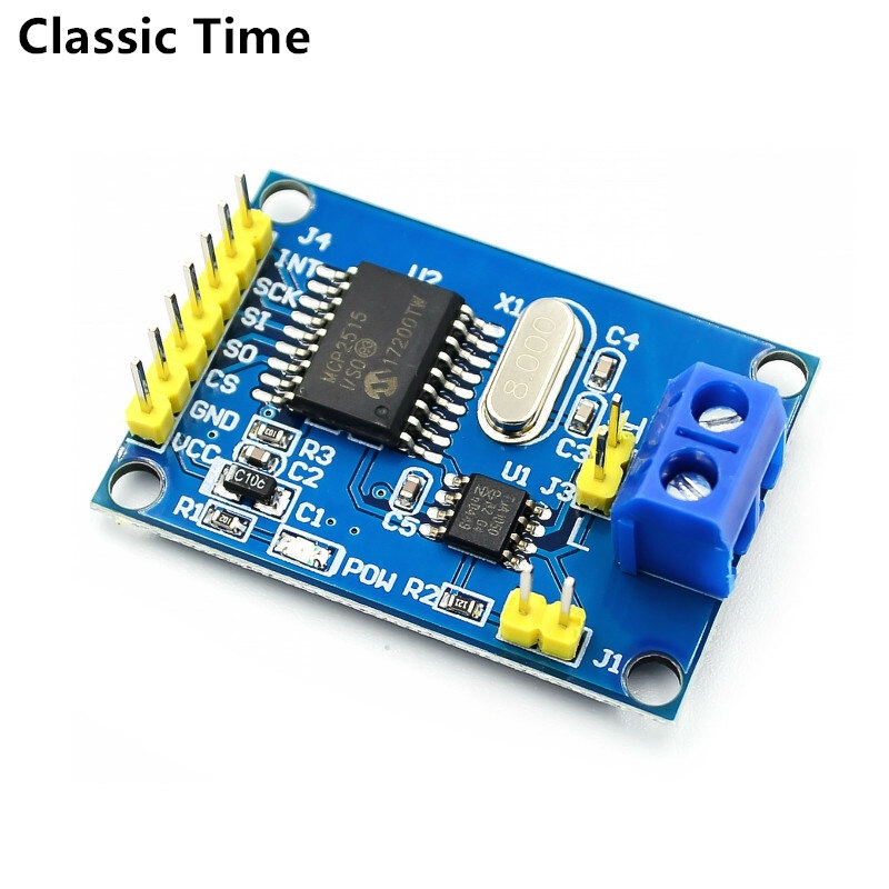 Mcp2515 can bus module tja1050 receiver spi for 51 mcu arm controller