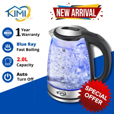 KIMI Premium Quality Glass Jug Kettle Auto Cutoff Electric Kettles Cerek Air Elektrik 热水壶（2L）