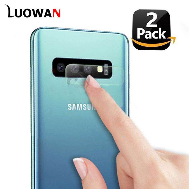 LUOWAN [2 pack] For Samsung Galaxy S10 Plus S10E Back Camera Lens Tempered glass screen protector full cover HD(Clear)