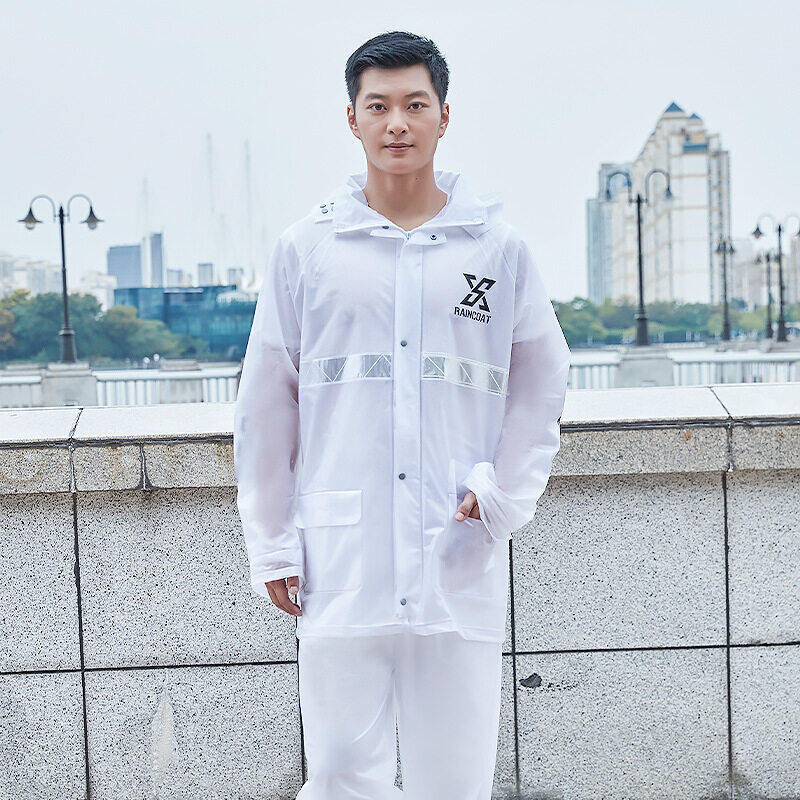 JJT Raincoat, raincoat, full set, one-piece raincoat, thick raincoat, raincoat, EVA raincoat, adult, zipper, gloves, raincoat, outdoor men and women fashion poncho