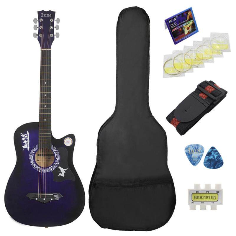 IRIN 38 inch 6 String Wood Acoustic Guitar Beginner Gifts with Bag & Kits Malaysia