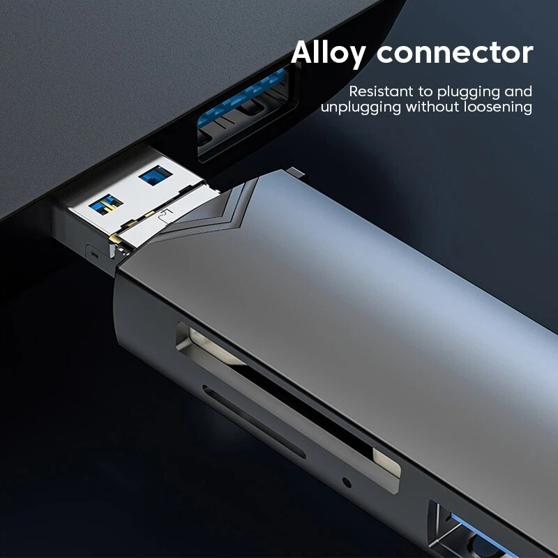 6 Trong 1 đầu đọc thẻ OTG USB3.0 Để Micro USB Type C Adapter ổ đĩa flash Thông Minh đầu đọc thẻ nhớ TF mini máy ảnh SD Cardreader