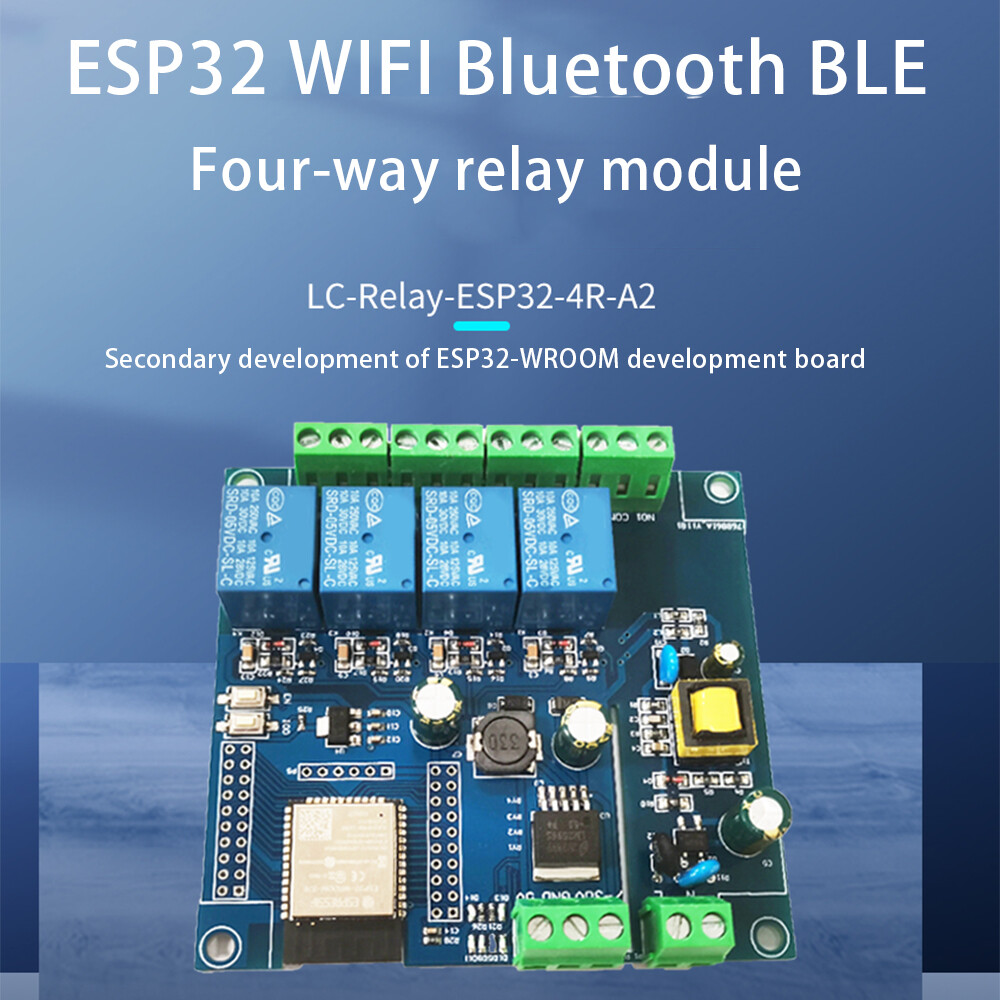 diymore [Chính Hãng 100%]  Bảng Phát Triển ESP32-WROOM Mô-đun Rơ Le Bốn Chiều ESP32 Mô-đun WiFi & BLE Nguồn Điện AC220V/DC5-30V Công Suất Lớn 4M Byte Flash Cho ESP32