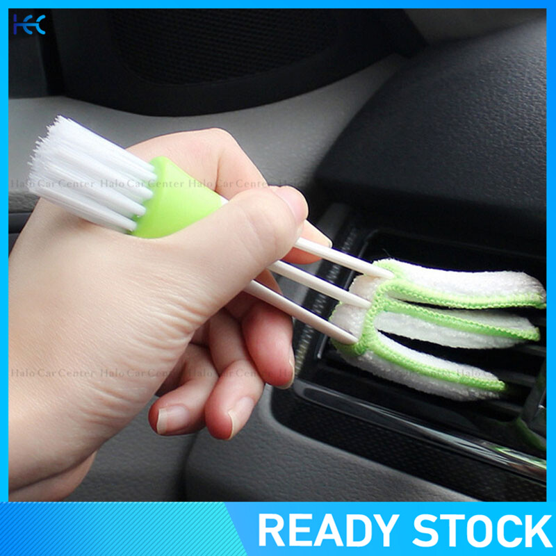 【Ready Stock】1pcs Double Slider Car Air-conditioner Outlet Cleaning Tool Multi-purpose Brush